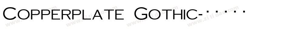 Copperplate Gothic字体转换